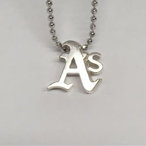 Alex Woo Oakland Athletics A's Logo Sterling Silver 16" Necklace New w/Tags